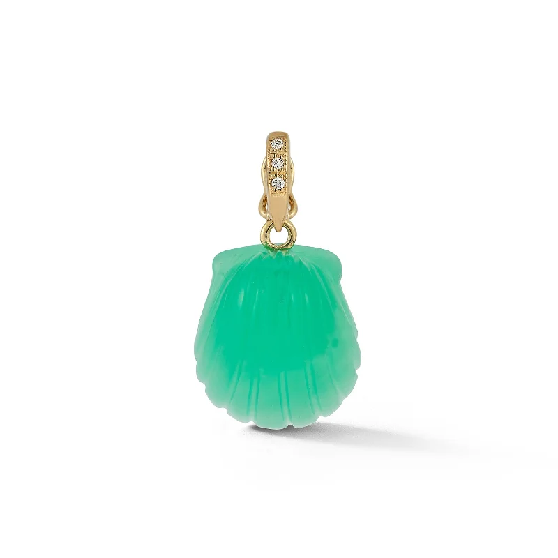 Flash Sale On Stunning Jewelry – Don't Miss Out Dream Shell Pendant - Chrysoprase