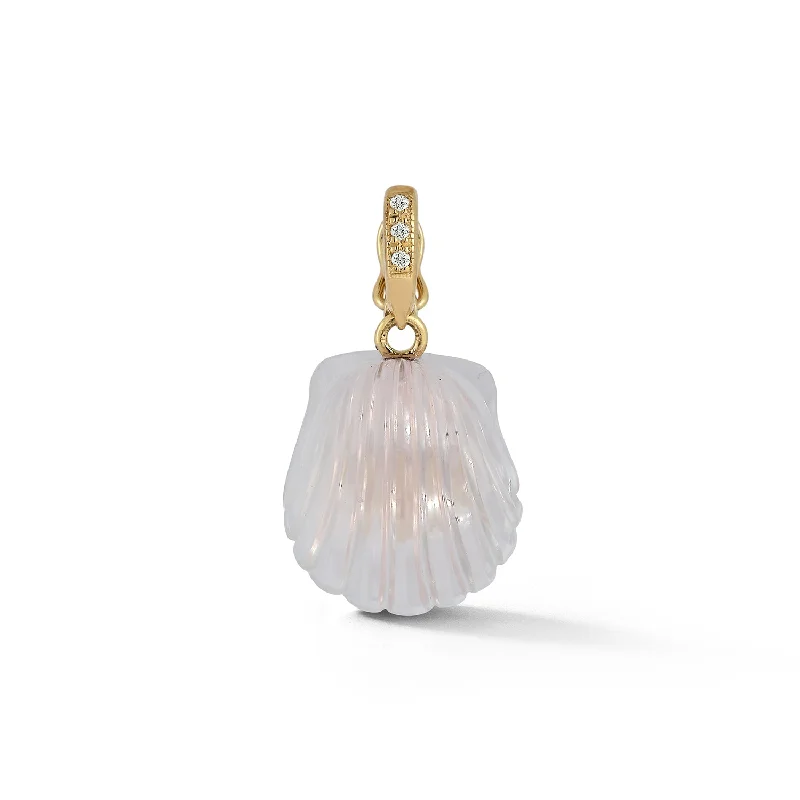 Limited Stock On Premium Jewelry At Low Prices Dream Shell Pendant - Rose Quartz
