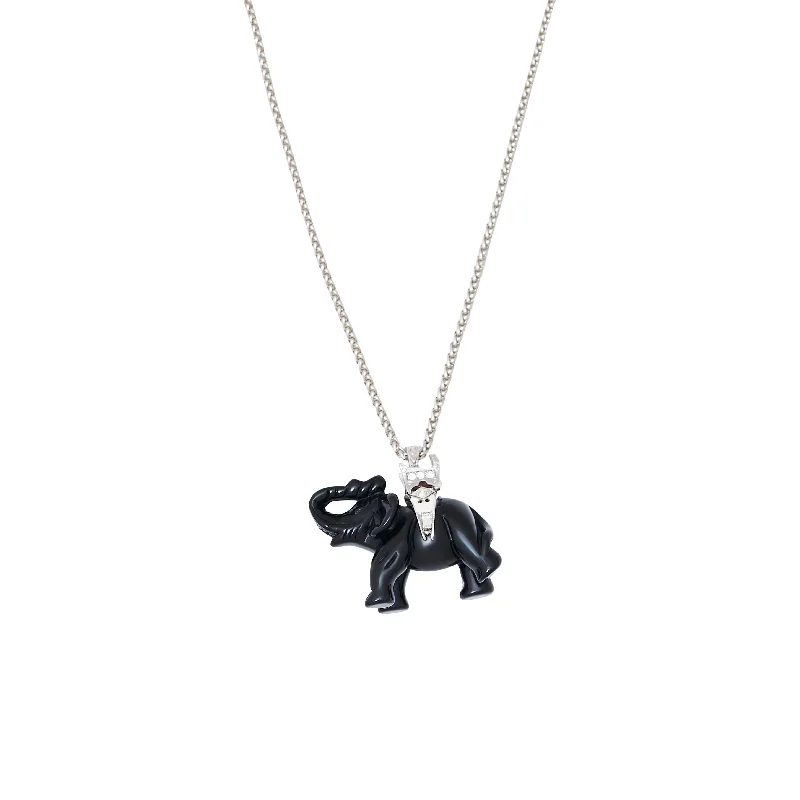 Elegant Jewelry At Unbeatable Offers – Shop Before It's Gone Onyx Elephant Necklace