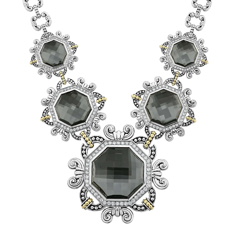 Fashion-Forward Jewelry At Incredible Prices Empress Hematite and Diamond Statement Necklace Fashion-Forward Jewelry At Incredible Prices Empress Hematite and Diamond Statement Necklace
