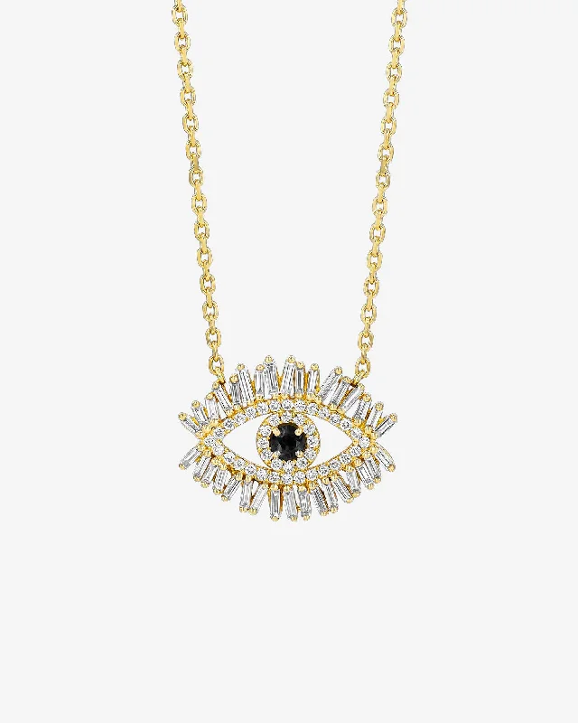 Shop Dazzling Jewelry At The Best Prices Evil Eye Midi Black Sapphire Half Pave Pendant Shop Dazzling Jewelry At The Best Prices Evil Eye Midi Black Sapphire Half Pave Pendant