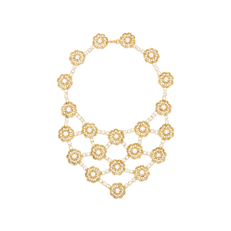 Timeless Jewelry Styles At Wallet-Friendly Prices Flower Cluster Bib Necklace