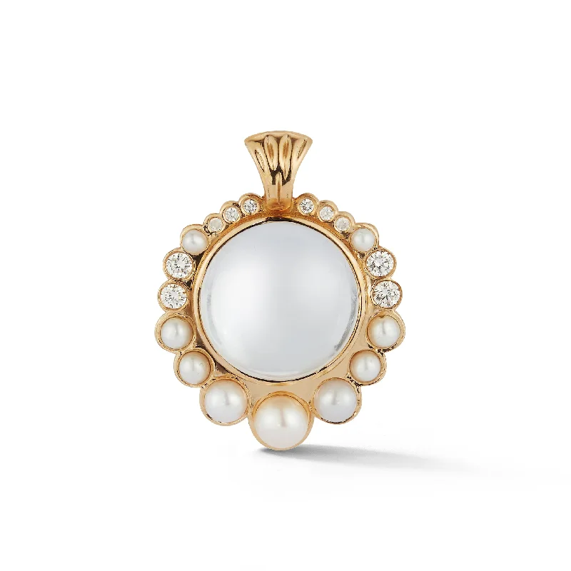 Luxury Handcrafted Jewelry For Elegant Looks Foam Looking Glass Pendant - Medium