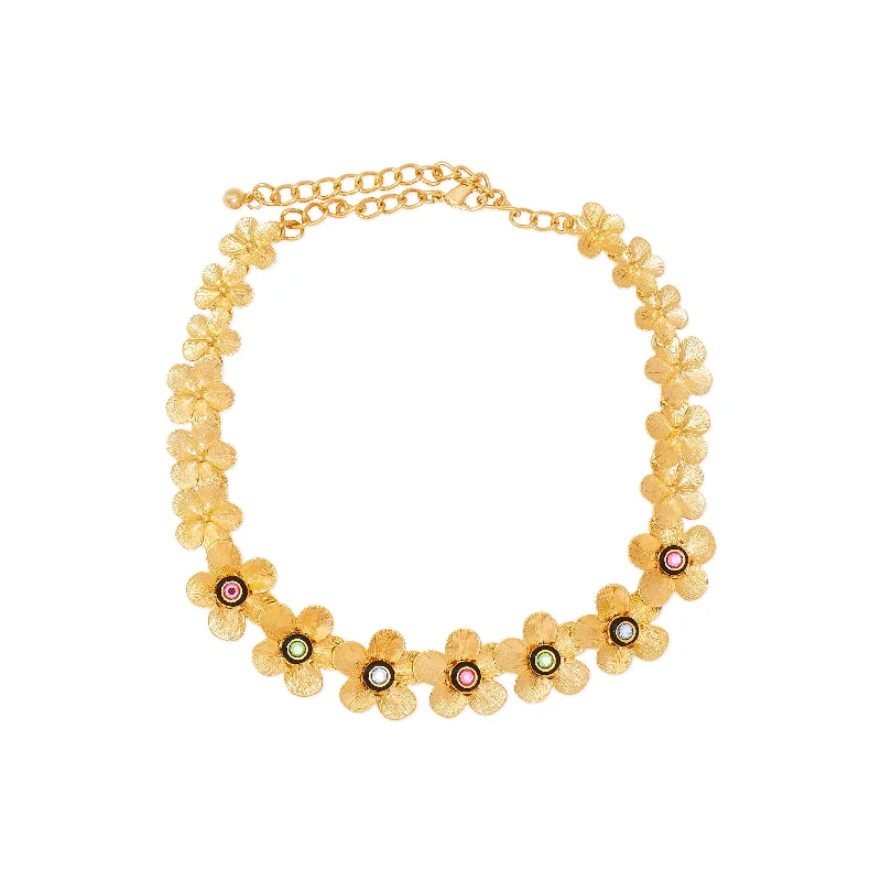 Sparkle More For Less – Jewelry Sale Happening Now Gold & Black Graduated Flower Chain Necklace Sparkle More For Less – Jewelry Sale Happening Now Gold & Black Graduated Flower Chain Necklace