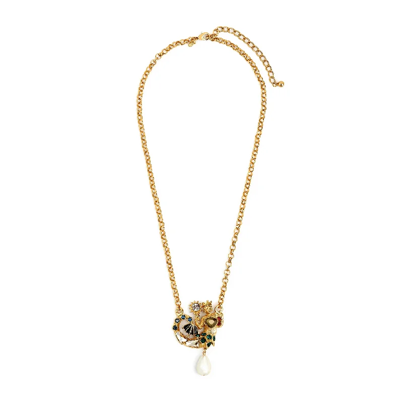 Shop Elegant Jewelry At Unbeatable Prices Gold Chain and Multi Color Pearl Drop Mermaid Pendant Necklace Shop Elegant Jewelry At Unbeatable Prices Gold Chain and Multi Color Pearl Drop Mermaid Pendant Necklace