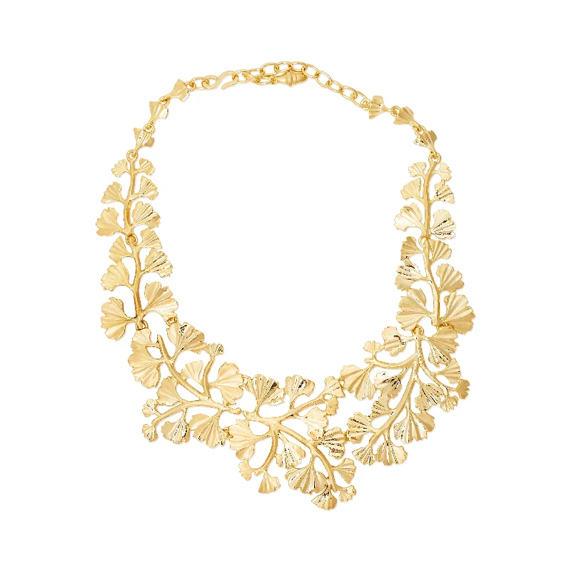 Trending Jewelry Styles Now At Limited-Time Discounts Gold Leaves & Vine Bib Necklace Trending Jewelry Styles Now At Limited-Time Discounts Gold Leaves & Vine Bib Necklace
