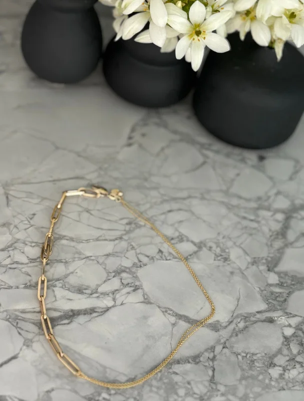 Flash Deals On Fine Jewelry – Shop Before It's Gone Gold Link + Chain Paperclip Necklace Flash Deals On Fine Jewelry – Shop Before It's Gone Gold Link + Chain Paperclip Necklace