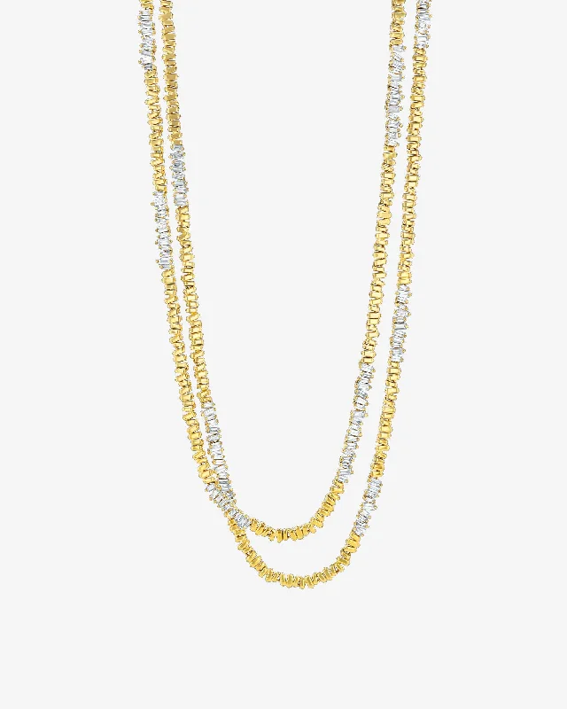 Premium Jewelry, Premium Discounts – Act Fast Golden Diamond 60" Inch Tennis Necklace Premium Jewelry, Premium Discounts – Act Fast Golden Diamond 60" Inch Tennis Necklace