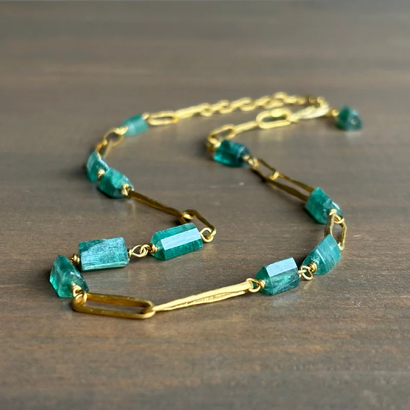 Your Dream Jewelry At Dream Prices Green Tourmaline 22k Gold Necklace