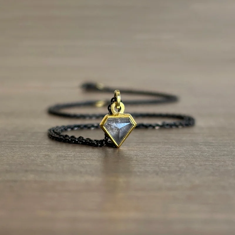 Grab Your Dream Jewelry At The Lowest Prices Grey Diamond Shield Pendant