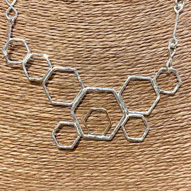Discounted Jewelry For A Glamorous Look Honeycomb Cluster Necklace