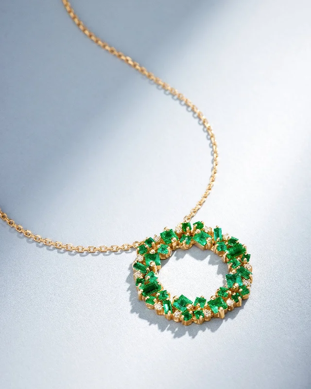 Luxury Jewelry Sale – Sparkle For Less La Fantaisie Eclipse Emerald Pendant