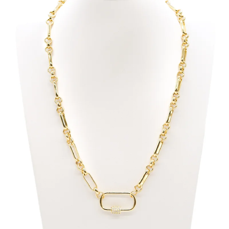 The Biggest Jewelry Sale Of The Year Is Here Anna Limited Gold Necklace with Pave Gabi Carabiner The Biggest Jewelry Sale Of The Year Is Here Anna Limited Gold Necklace with Pave Gabi Carabiner