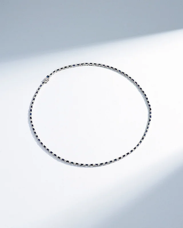 Get The Best Deals On Timeless Jewelry Pieces Linear Full Dark Blue Sapphire Tennis Necklace Get The Best Deals On Timeless Jewelry Pieces Linear Full Dark Blue Sapphire Tennis Necklace