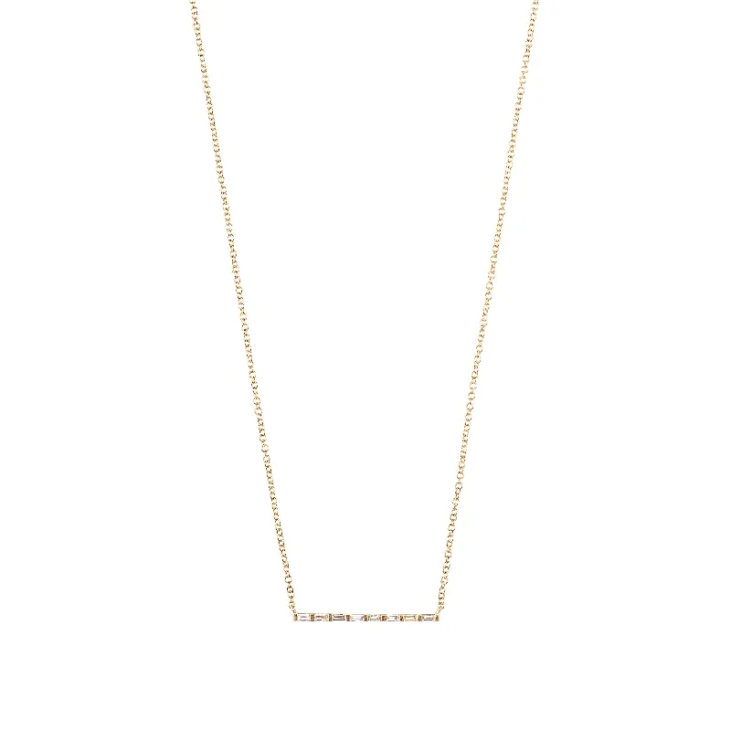 Elegant Designs, Unbeatable Discounts – Shop Jewelry Now London Baguette Bar Necklace Elegant Designs, Unbeatable Discounts – Shop Jewelry Now London Baguette Bar Necklace