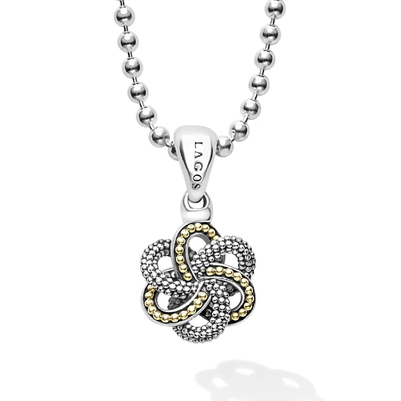 Dazzle With Discounts – Shop Jewelry On Sale Love Knot Small Two-Tone Pendant Necklace Dazzle With Discounts – Shop Jewelry On Sale Love Knot Small Two-Tone Pendant Necklace