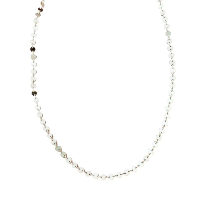Glamorous Jewelry, Glamorous Deals – Shop Now Charlotte Luxe Sterling Silver Sequin Disc Necklace Glamorous Jewelry, Glamorous Deals – Shop Now Charlotte Luxe Sterling Silver Sequin Disc Necklace