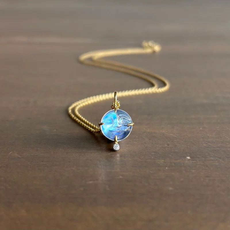 Buy More, Save More – Special Jewelry Discounts Moonstone Moonface Diamond Pendant