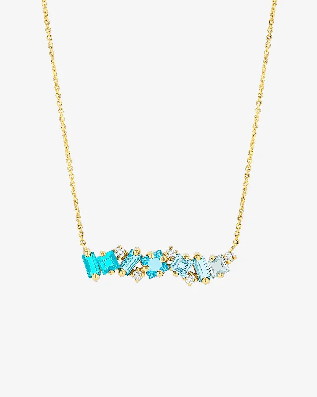 Fashion-Forward Jewelry At Incredible Prices Nadima Light Blue Ombre Milli Bar Pendant