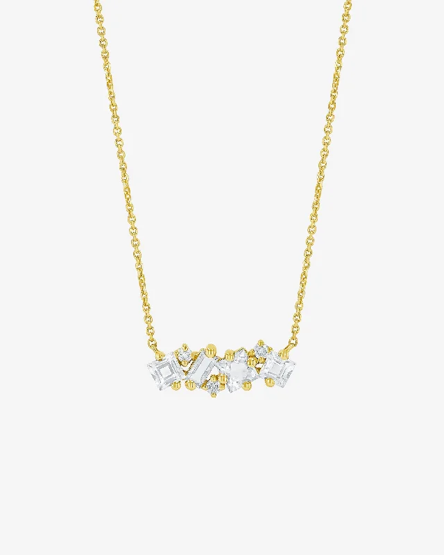Get The Sparkle You Love At Prices You Adore Nadima White Topaz Midi Bar Pendant