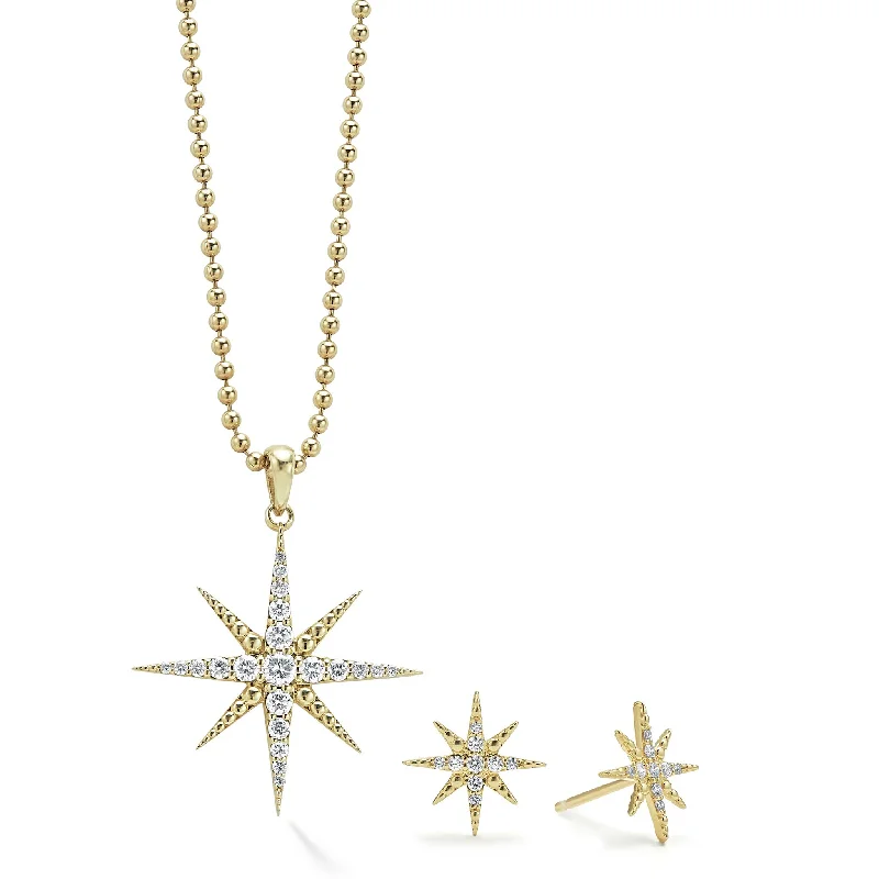 Huge Savings On Premium Jewelry Styles North Star 18K Gold and Diamond Star Gift Set Huge Savings On Premium Jewelry Styles North Star 18K Gold and Diamond Star Gift Set