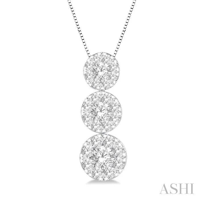 Seasonal Jewelry Clearance – Best Styles At The Lowest Prices ROUND SHAPE PAST PRESENT & FUTURE LOVEBRIGHT ESSENTIAL DIAMOND PENDANT