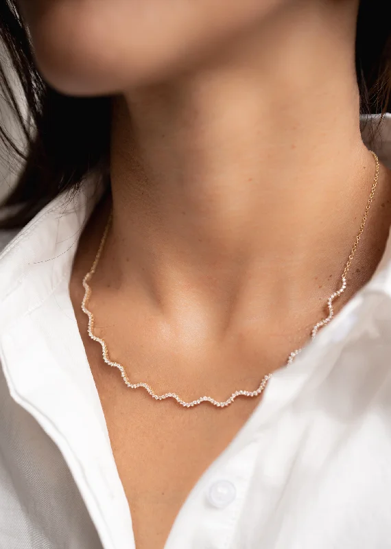 Celebrate Every Occasion With Sparkling Savings Pave Wave Necklace