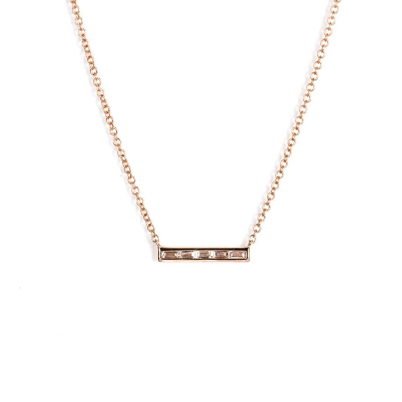 Chic And Stylish Jewelry At Exclusive Prices Petite Baguette Bar Necklace
