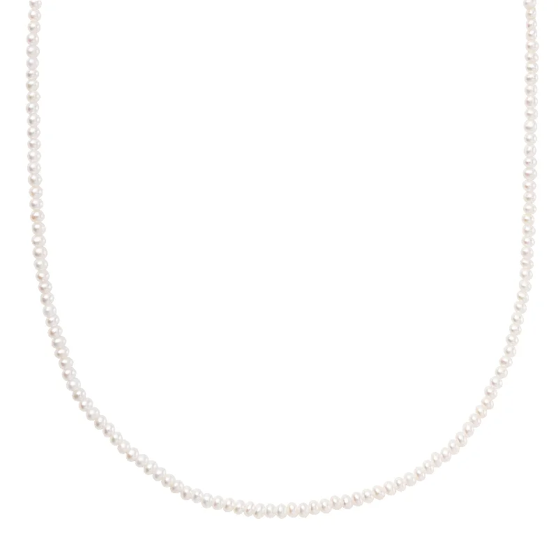 Modern Statement Jewelry For Bold Styling Petite Pearl Bead Necklace
