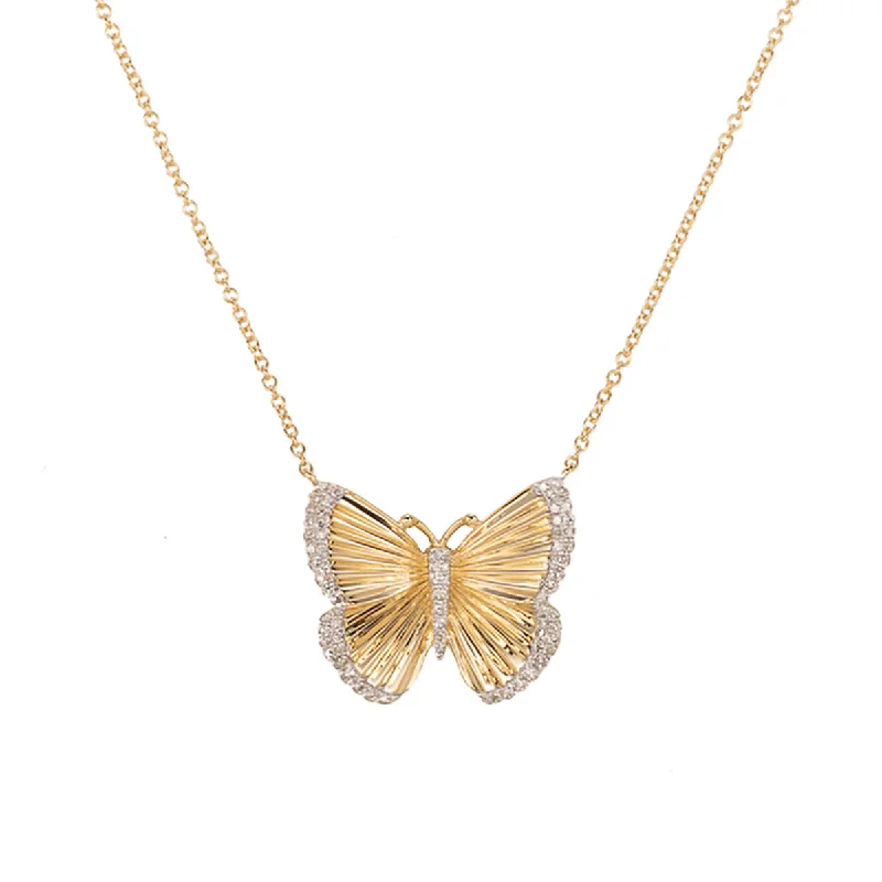Exclusive Jewelry Sale Event – Shop Now Pleated Double Diamond Trim Butterfly Necklace Exclusive Jewelry Sale Event – Shop Now Pleated Double Diamond Trim Butterfly Necklace