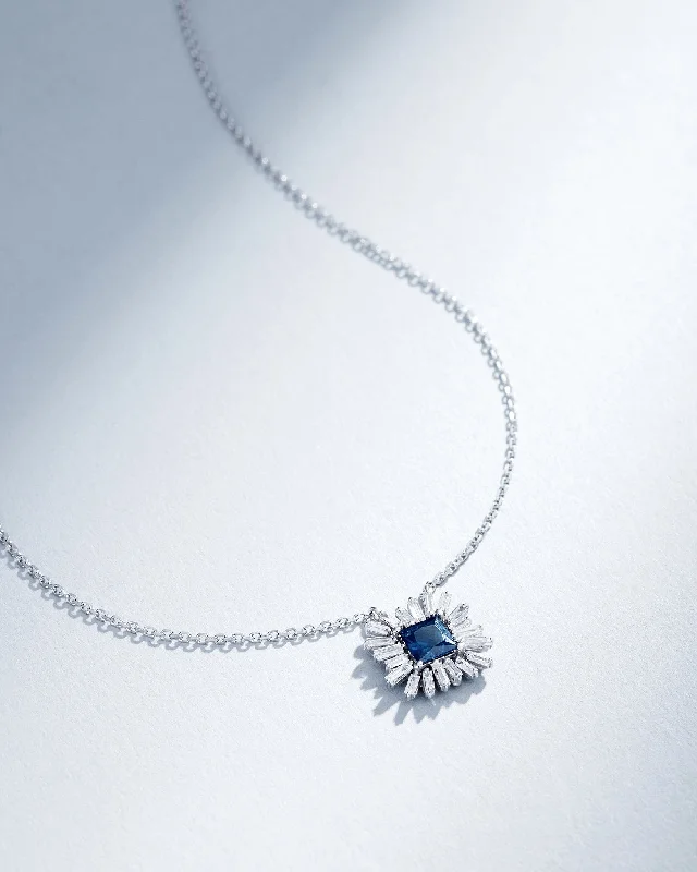 Trending Jewelry Styles Now At Limited-Time Discounts Princess Dark Blue Sapphire Spark Pendant Trending Jewelry Styles Now At Limited-Time Discounts Princess Dark Blue Sapphire Spark Pendant