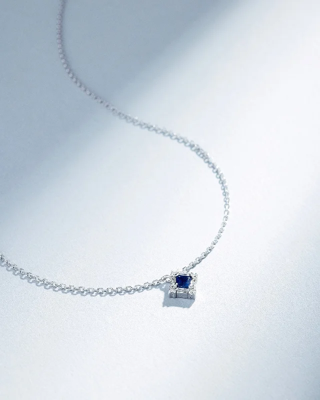 Huge Savings On Timeless Jewelry Collections Princess Mini Dark Blue Sapphire Pendant