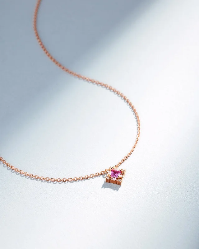 Don't Miss These Dazzling Jewelry Discounts Princess Mini Pink Sapphire Pendant