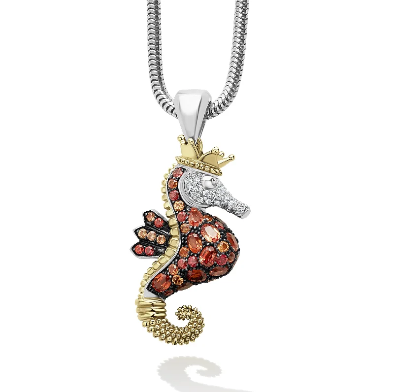 Elegant Jewelry At Unbeatable Offers – Shop Before It's Gone Rare Wonders Orange Sapphire and Diamond Seahorse Pendant Necklace Elegant Jewelry At Unbeatable Offers – Shop Before It's Gone Rare Wonders Orange Sapphire and Diamond Seahorse Pendant Necklace