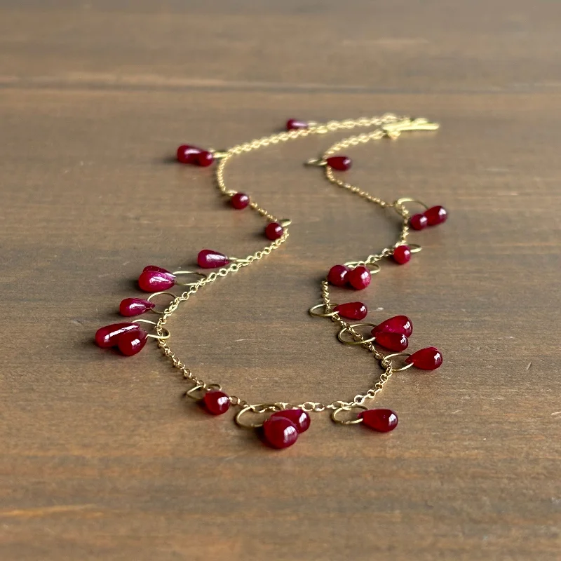 Flash Deals On Fine Jewelry – Shop Before It's Gone Ruby Drop Delicate Circle Bunches Necklace Flash Deals On Fine Jewelry – Shop Before It's Gone Ruby Drop Delicate Circle Bunches Necklace