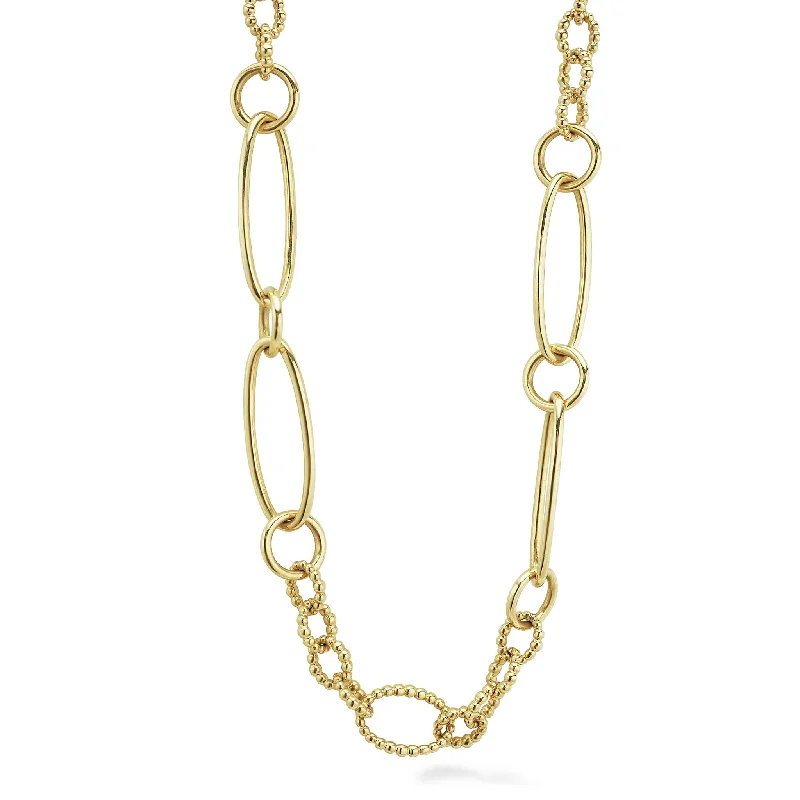 Exclusive Online Discounts On Stylish Jewelry Signature Caviar 18K Gold Link Necklace Exclusive Online Discounts On Stylish Jewelry Signature Caviar 18K Gold Link Necklace