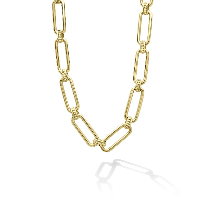Exclusive Jewelry Sale – Limited-Time Discounts Signature Caviar 18K Gold Petite Link Necklace Exclusive Jewelry Sale – Limited-Time Discounts Signature Caviar 18K Gold Petite Link Necklace