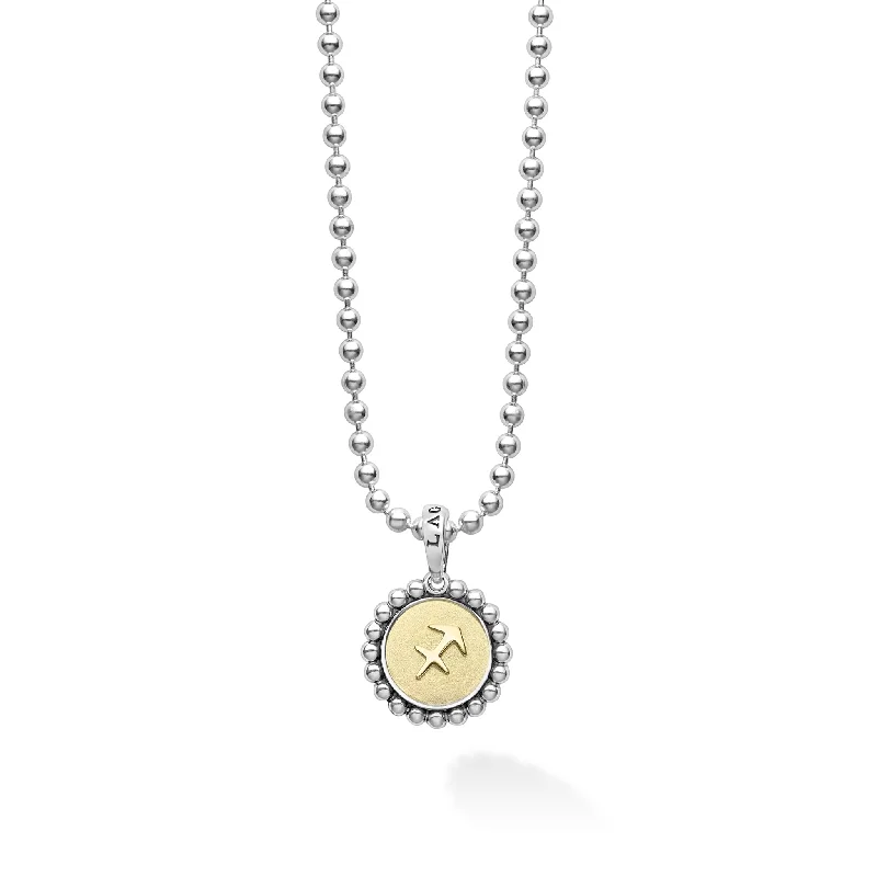Clearance Sale On High-End Jewelry Collections Signature Caviar Sagittarius Zodiac Charm Necklace Clearance Sale On High-End Jewelry Collections Signature Caviar Sagittarius Zodiac Charm Necklace