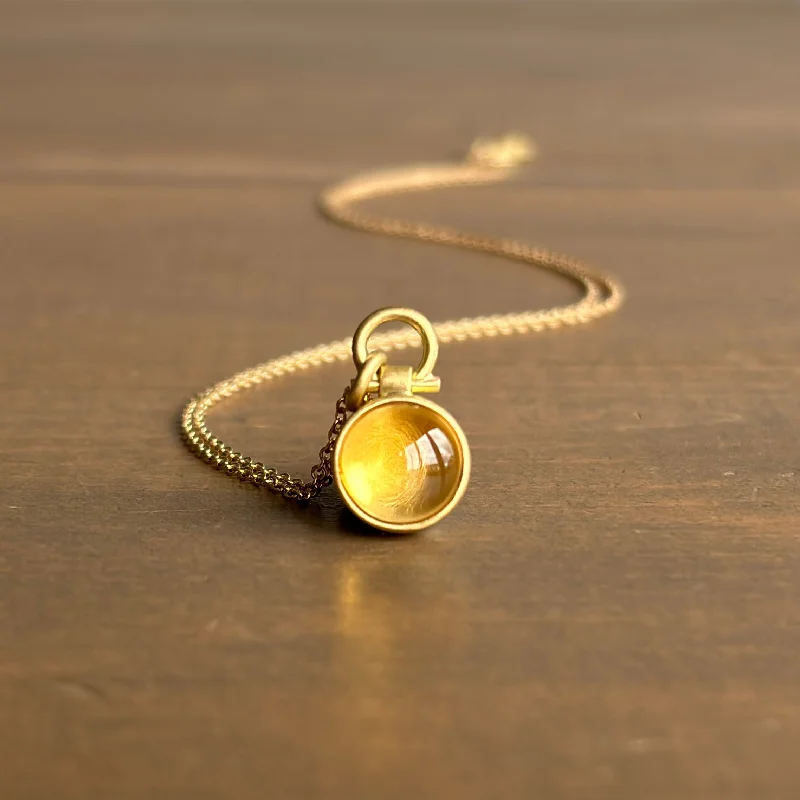 Trending Jewelry Styles Now At Limited-Time Discounts Small Round Citrine Pendant