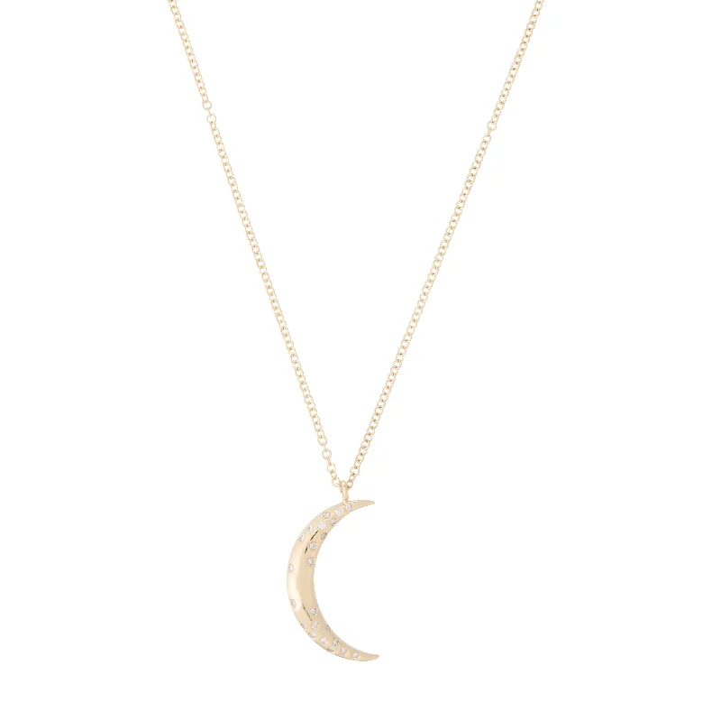 Best Jewelry Sale Prices – Limited-Time Offer Solid Gold Crescent Moon Necklace with Diamond Sprinkle Detail Best Jewelry Sale Prices – Limited-Time Offer Solid Gold Crescent Moon Necklace with Diamond Sprinkle Detail