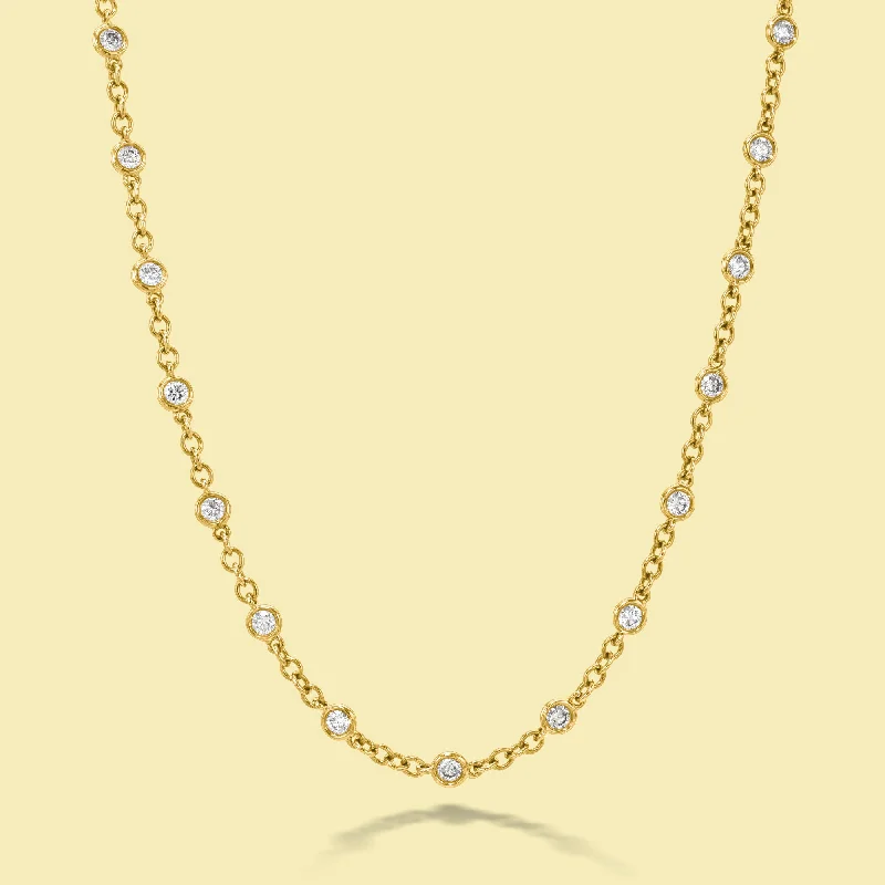 The Bobby, Essential Strand Bezel Diamond Necklace