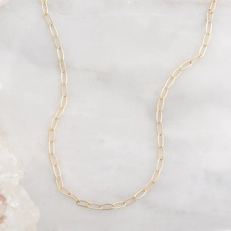 The Drawn Cable Chain Charm Necklace | Yellow Gold Filled