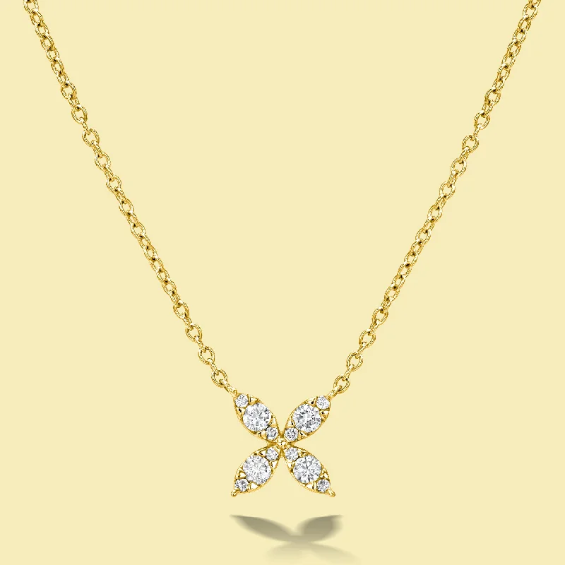 The Flora, Classic Petal Diamond Necklace