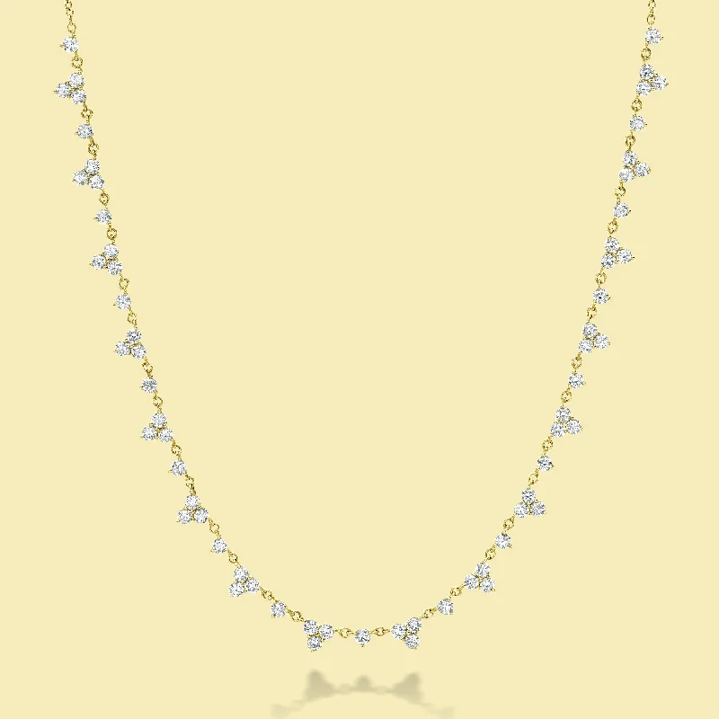 The Naomi, Trio Strand Diamond Necklace