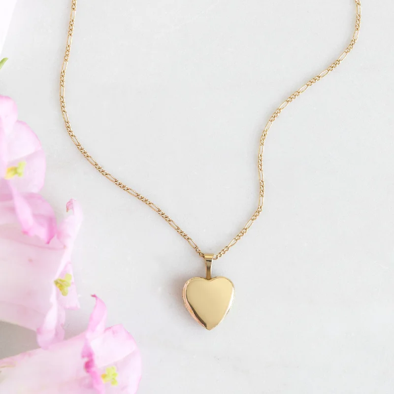 The Yellow Mini Sweetheart Locket Necklace | Gold Filled