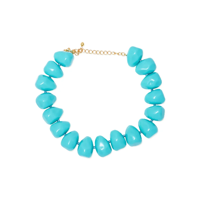 Affordable Luxury Jewelry For Every Occasion Turquoise Pebble Hand Knotted Necklace Affordable Luxury Jewelry For Every Occasion Turquoise Pebble Hand Knotted Necklace
