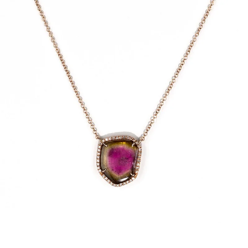 Shine In Style – Shop Jewelry Discounts Today Watermelon Tourmaline Slice Necklace