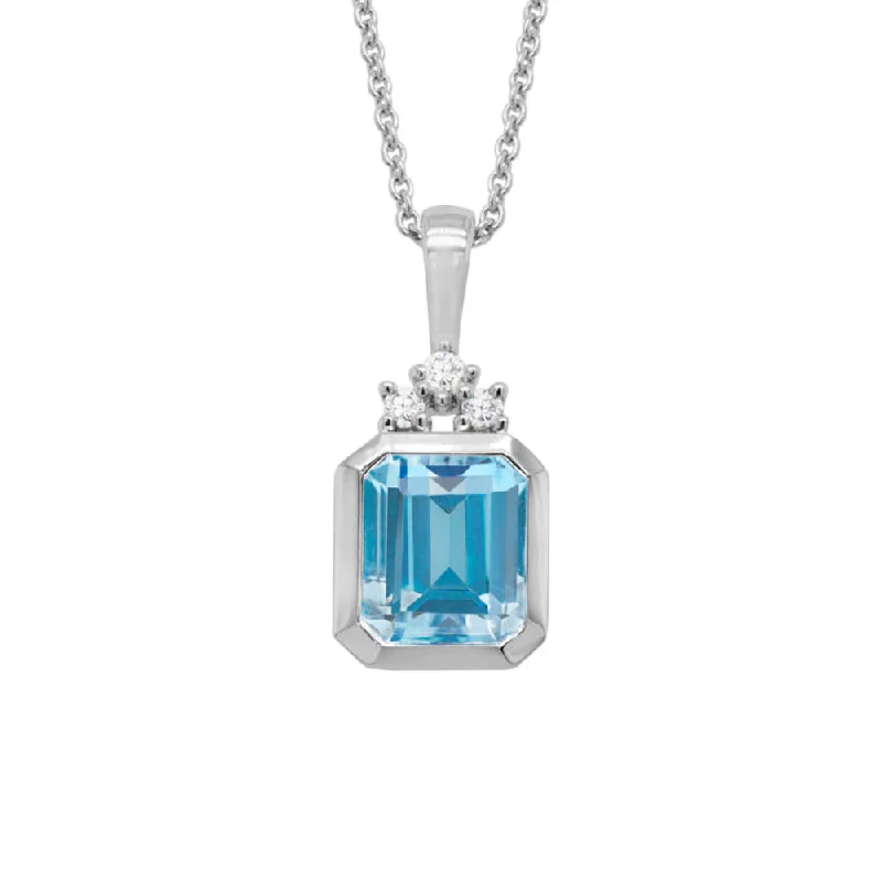 Exclusive Jewelry Sale – Shine For Less 14k Blue Topaz Pendant Necklace