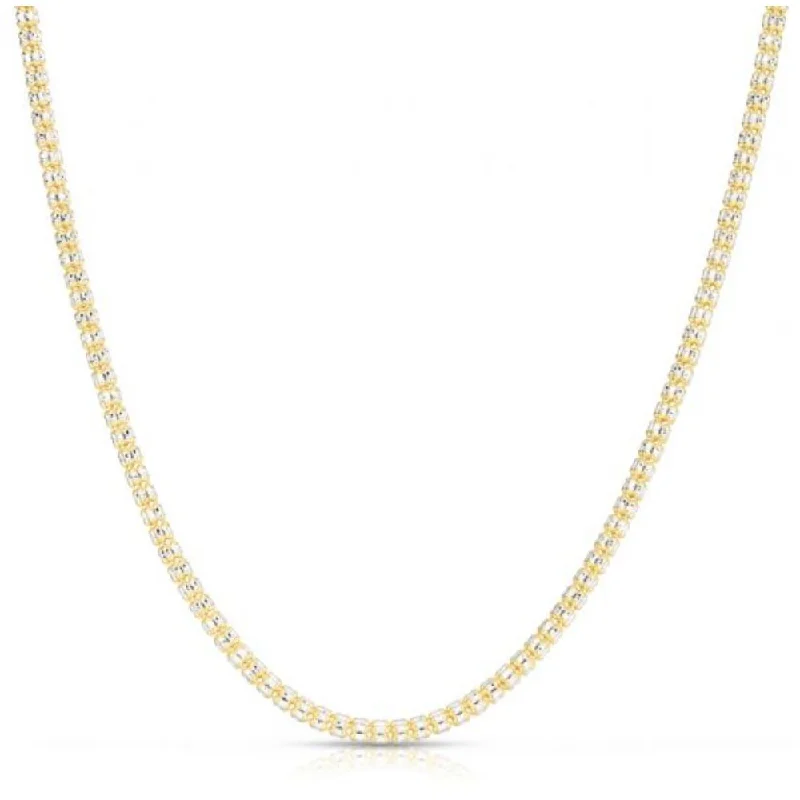 Romantic Heart-Shaped Jewelry For Special Gifts 14k Diamond-Cut Fancy Ice Chain, 18" Romantic Heart-Shaped Jewelry For Special Gifts 14k Diamond-Cut Fancy Ice Chain, 18"