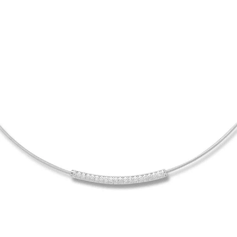 Exclusive Gemstone Jewelry At Special Prices 14k Gold Super-Flex Wire Necklace with Pave Diamonds Exclusive Gemstone Jewelry At Special Prices 14k Gold Super-Flex Wire Necklace with Pave Diamonds